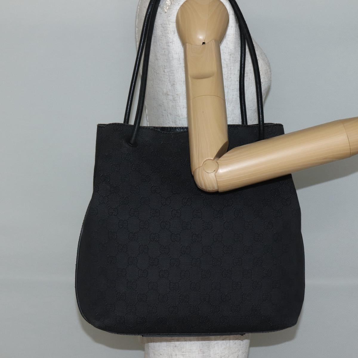GUCCI GG Canvas Tote Bag Black 101341 Auth ep10945