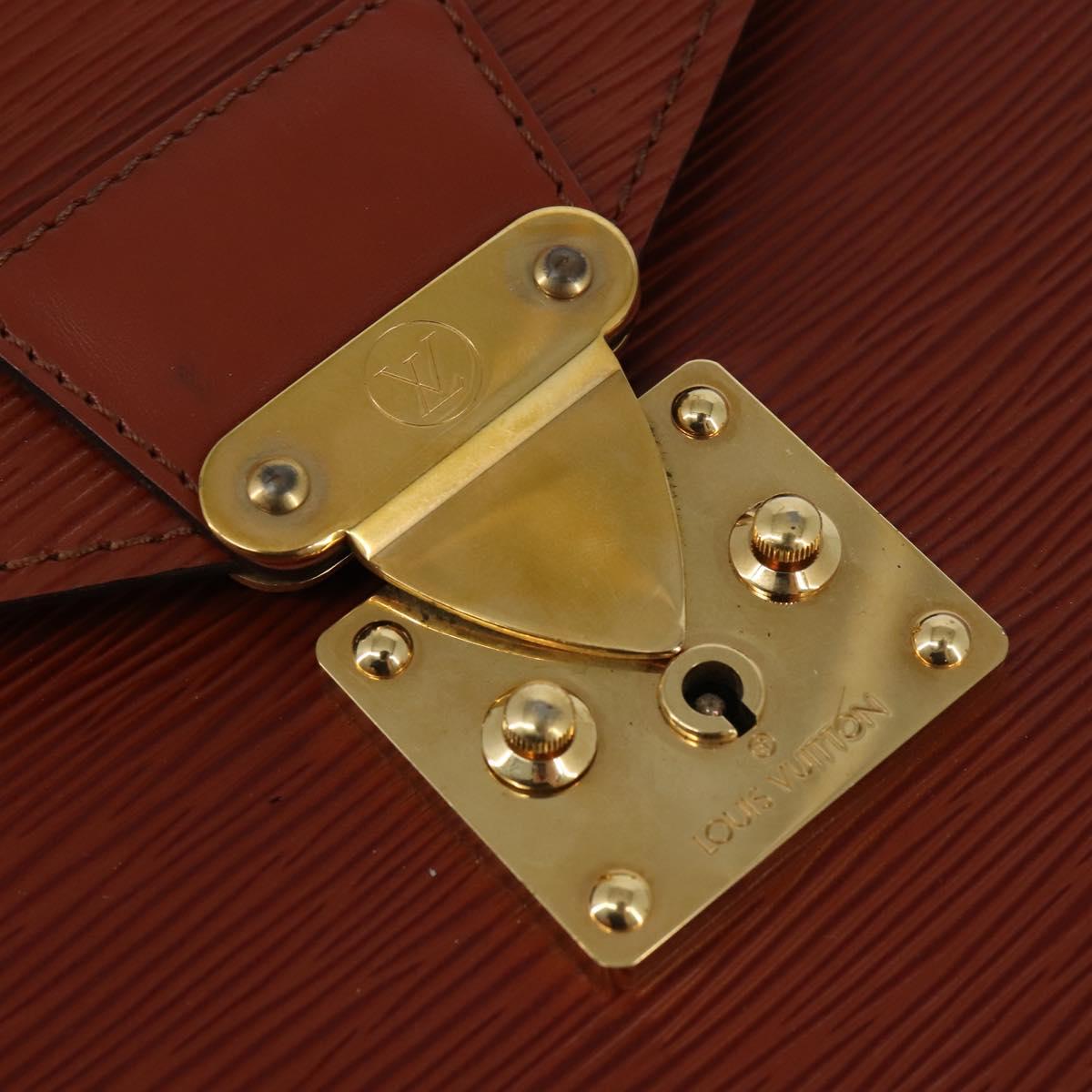 LOUIS VUITTON Epi Serviette Conseiller Briefcase Brown M54423 LV Auth ep10946