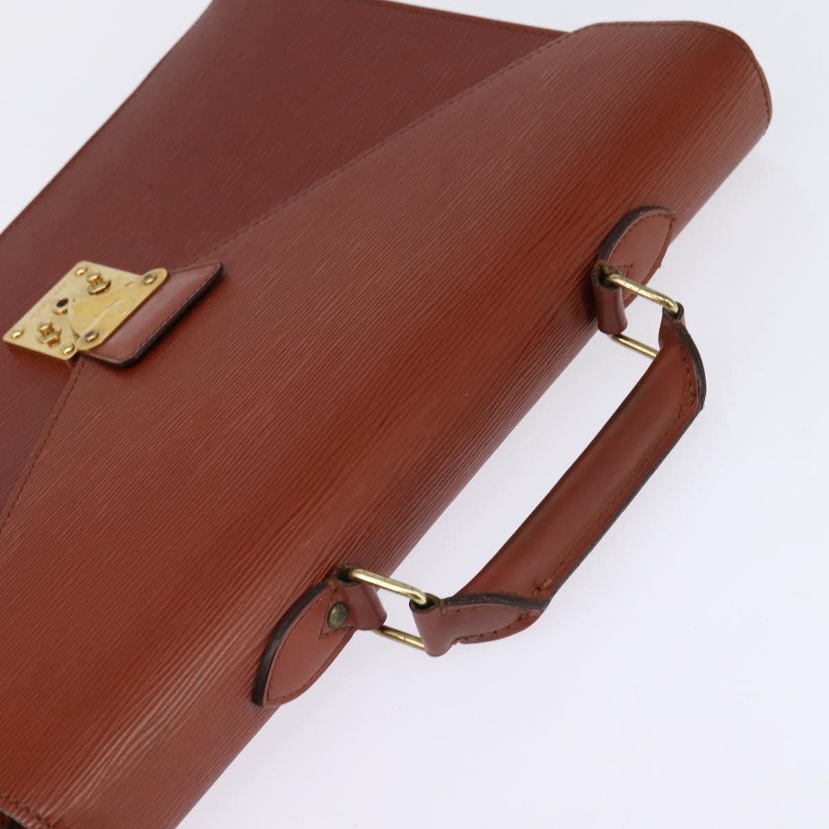 LOUIS VUITTON Epi Serviette Conseiller Briefcase Brown M54423 LV Auth ep10946