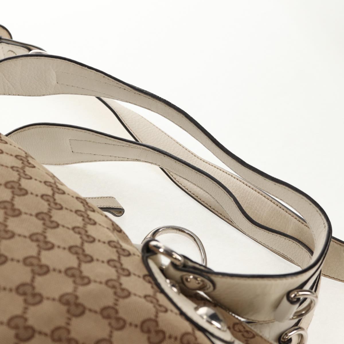 GUCCI GG Canvas Hand Bag 2way Beige White Auth ep10950