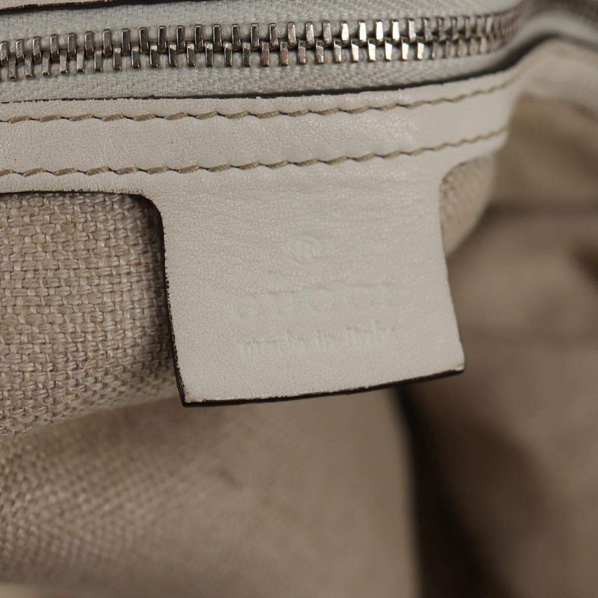 GUCCI GG Canvas Hand Bag 2way Beige White Auth ep10950