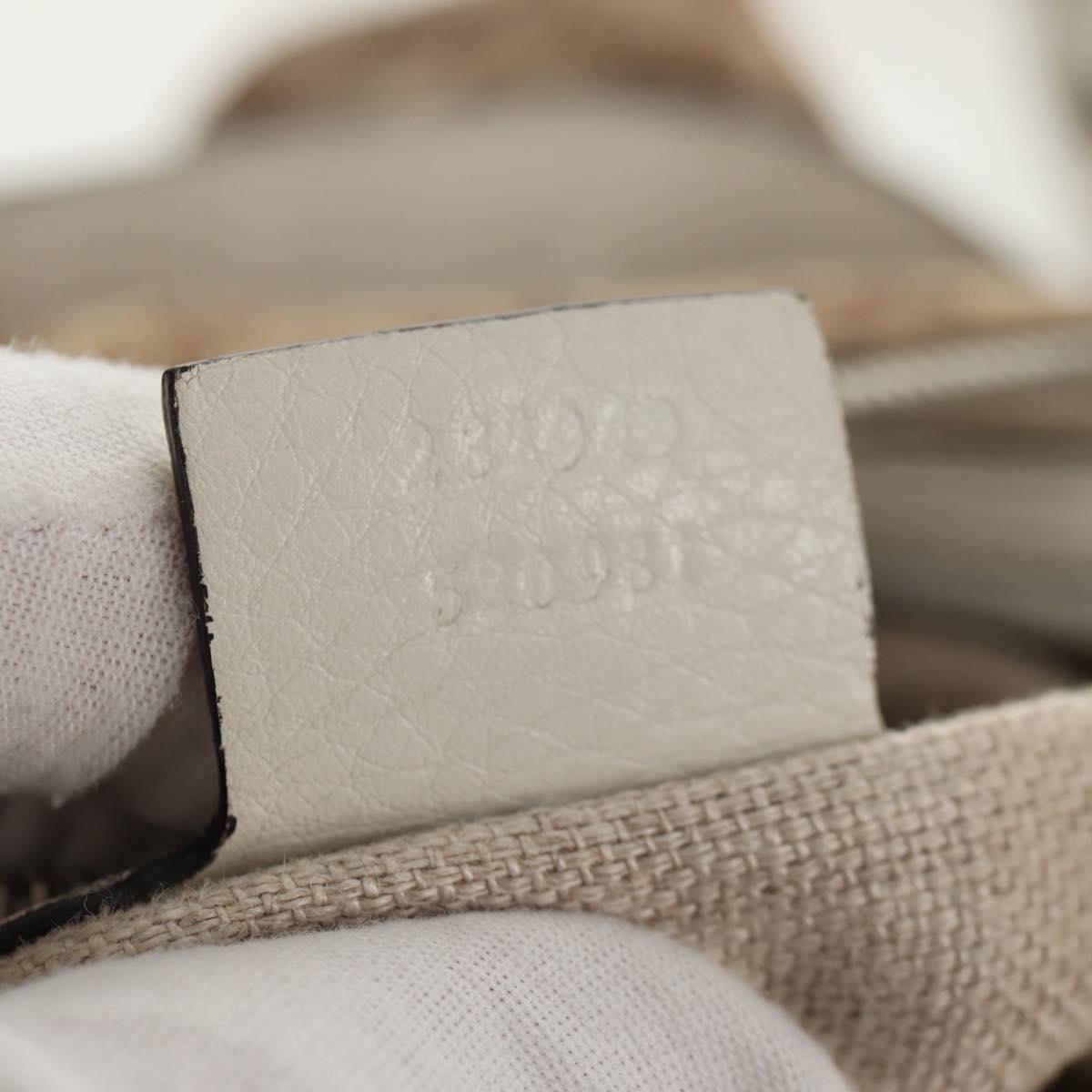 GUCCI GG Canvas Hand Bag 2way Beige White Auth ep10950