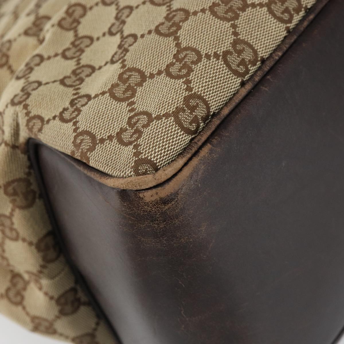 GUCCI GG Canvas Tote Bag Beige Auth ep10953