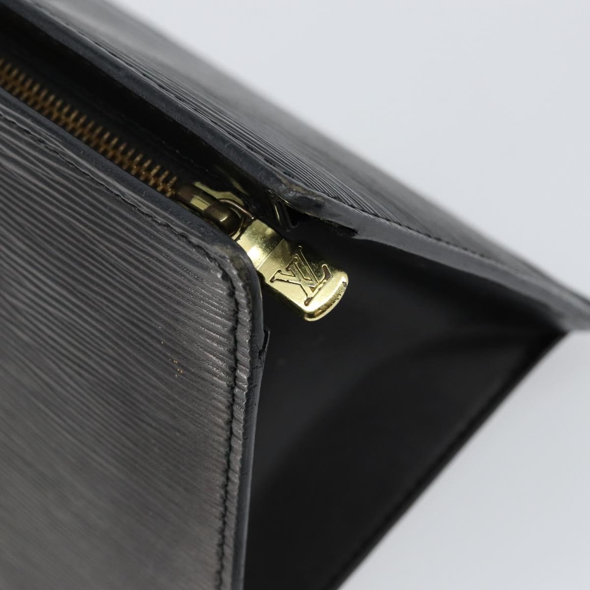 LOUIS VUITTON Epi Sac Triangle Hand Bag Black M52092 LV Auth ep10954