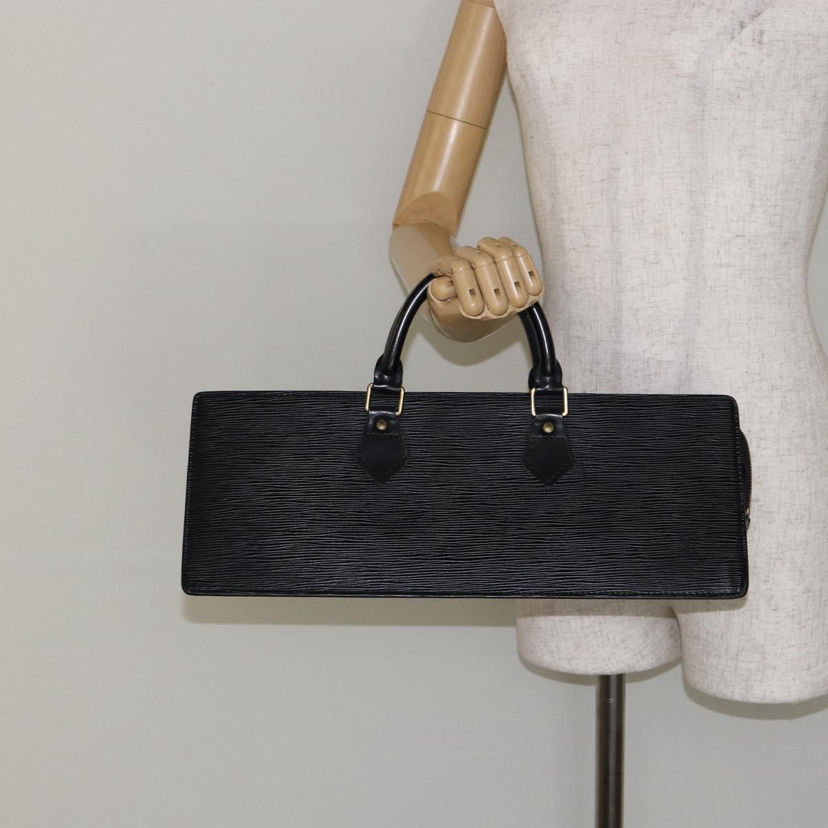 LOUIS VUITTON Epi Sac Triangle Hand Bag Black M52092 LV Auth ep10954