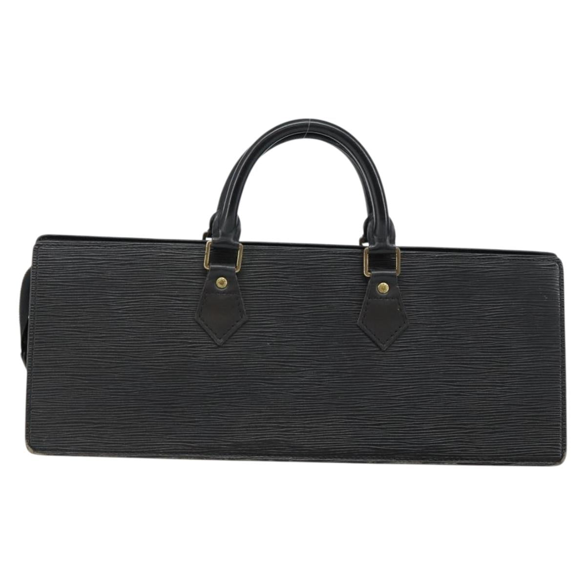LOUIS VUITTON Epi Sac Triangle Hand Bag Black M52092 LV Auth ep10954