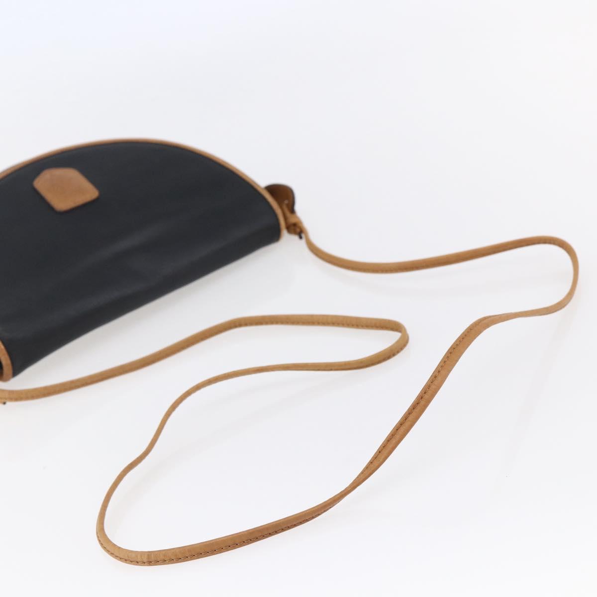 CELINE Shoulder Bag Leather Black Gold Auth ep10956