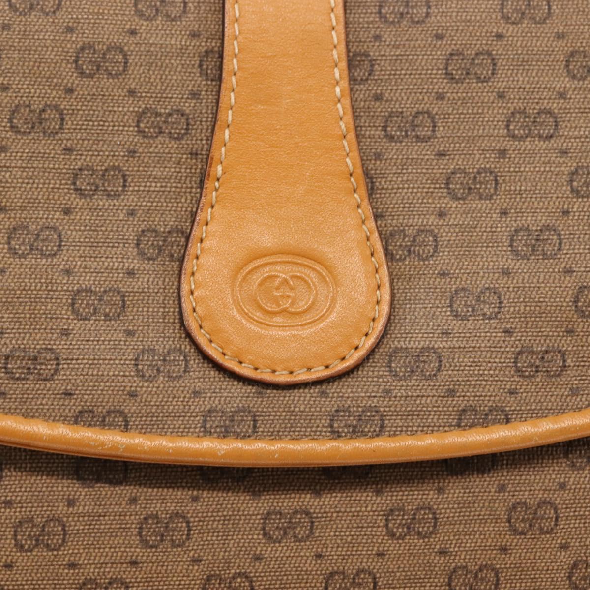 GUCCI Micro GG Supreme Shoulder Bag PVC Beige Gold 004 261 1923 Auth ep10957