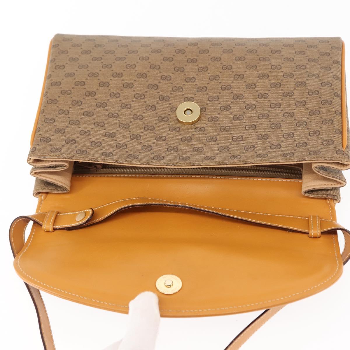 GUCCI Micro GG Supreme Shoulder Bag PVC Beige Gold 004 261 1923 Auth ep10957