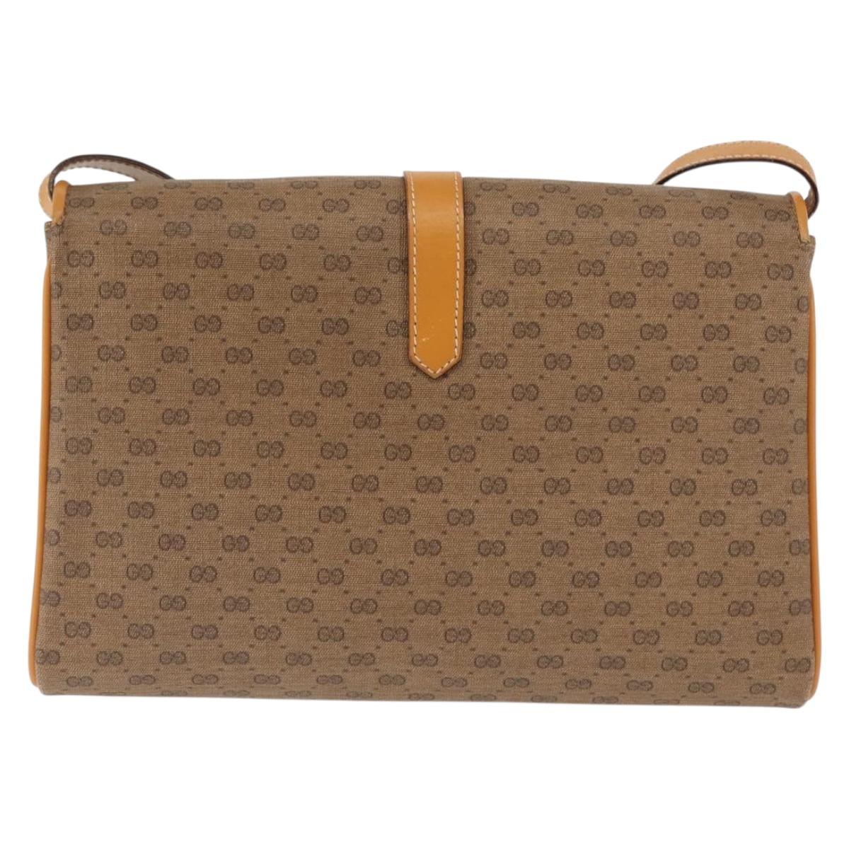 GUCCI Micro GG Supreme Shoulder Bag PVC Beige Gold 004 261 1923 Auth ep10957