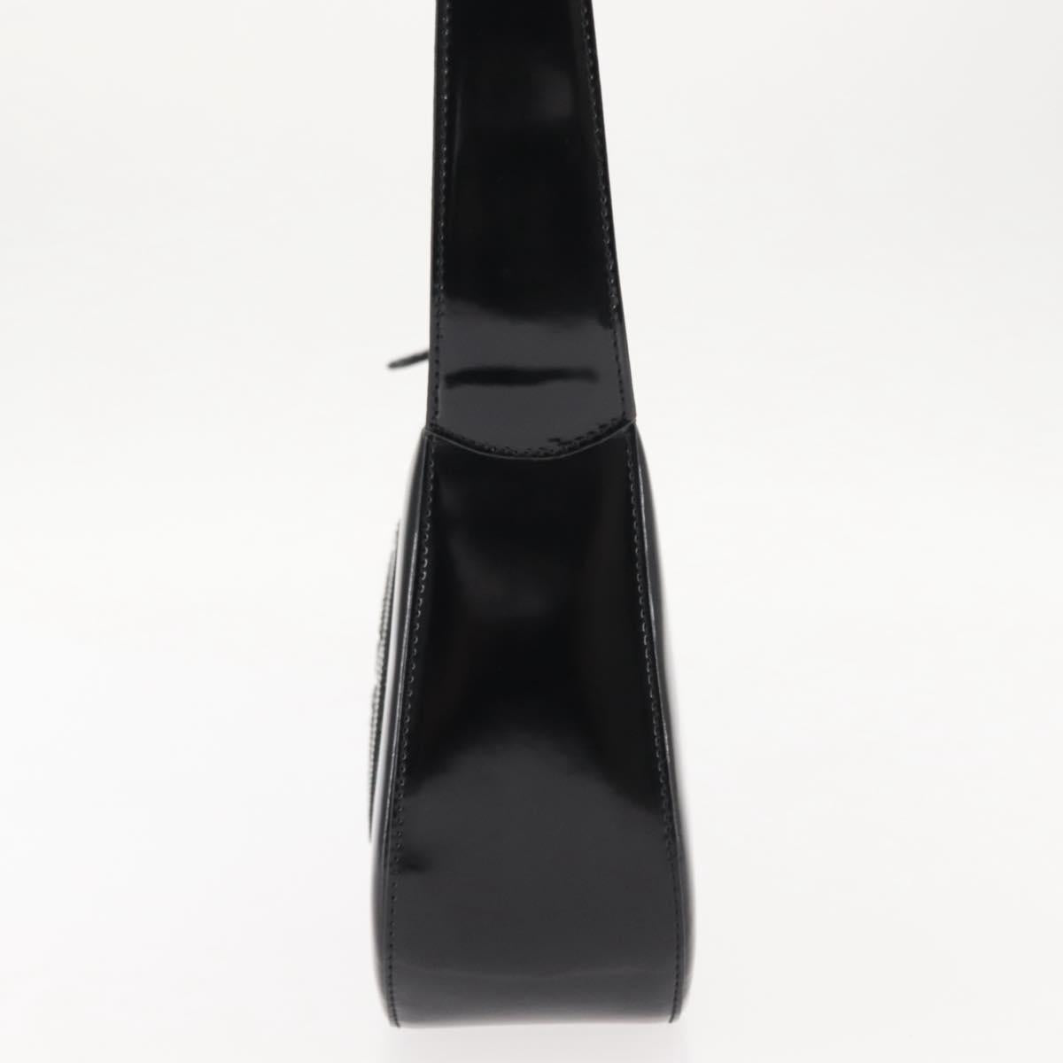 GUCCI Shoulder Bag Patent leather Black Auth ep10963
