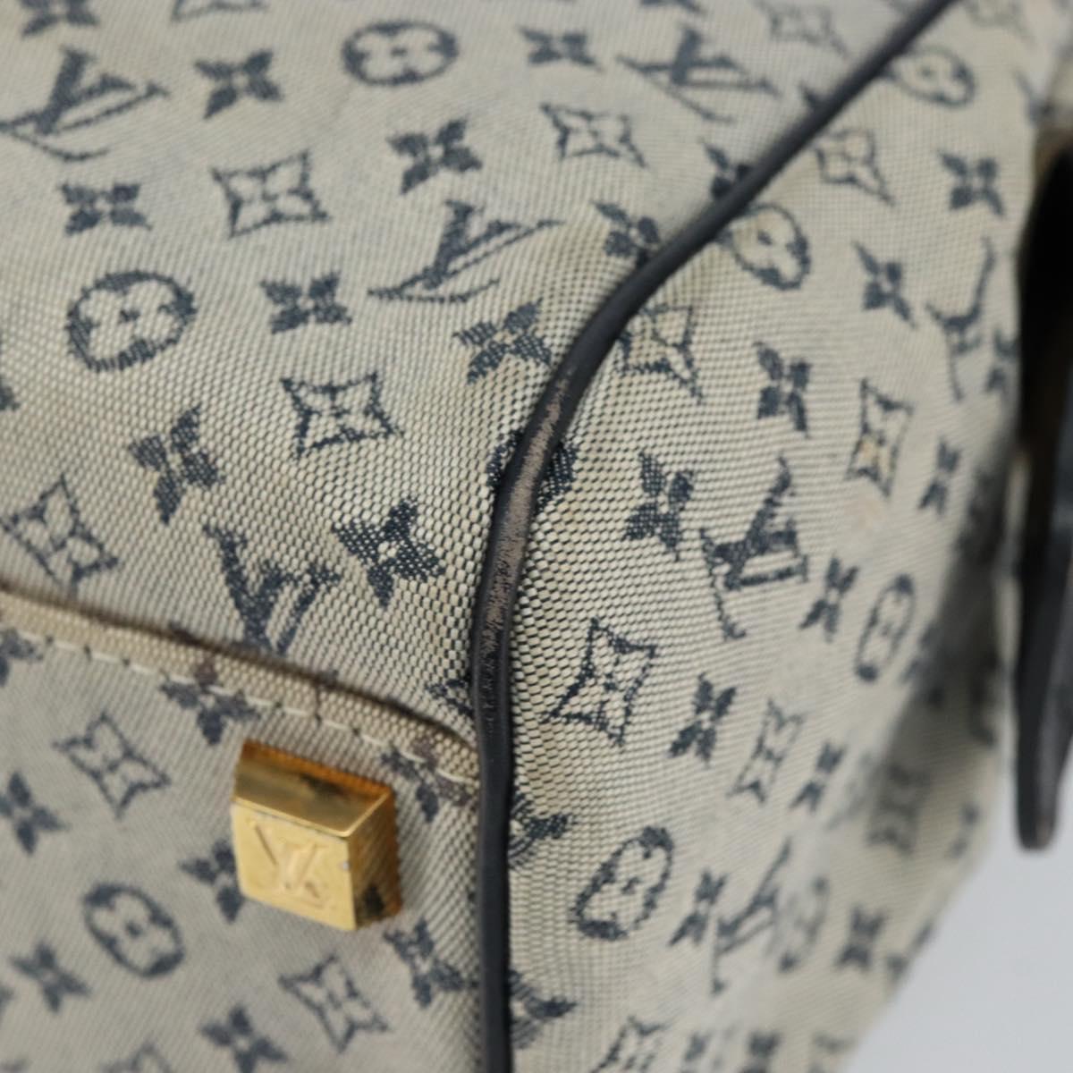 LOUIS VUITTON Monogram Mini Josephine PM Hand Bag Blue M92049 LV Auth ep10965