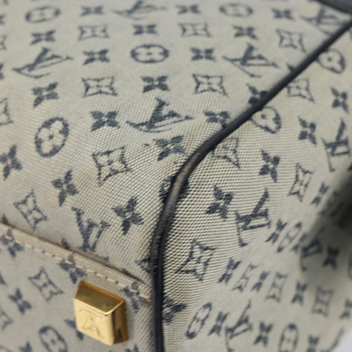 LOUIS VUITTON Monogram Mini Josephine PM Hand Bag Blue M92049 LV Auth ep10965