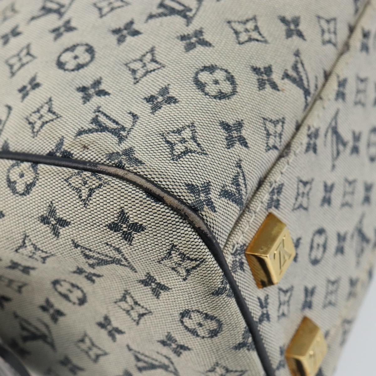 LOUIS VUITTON Monogram Mini Josephine PM Hand Bag Blue M92049 LV Auth ep10965