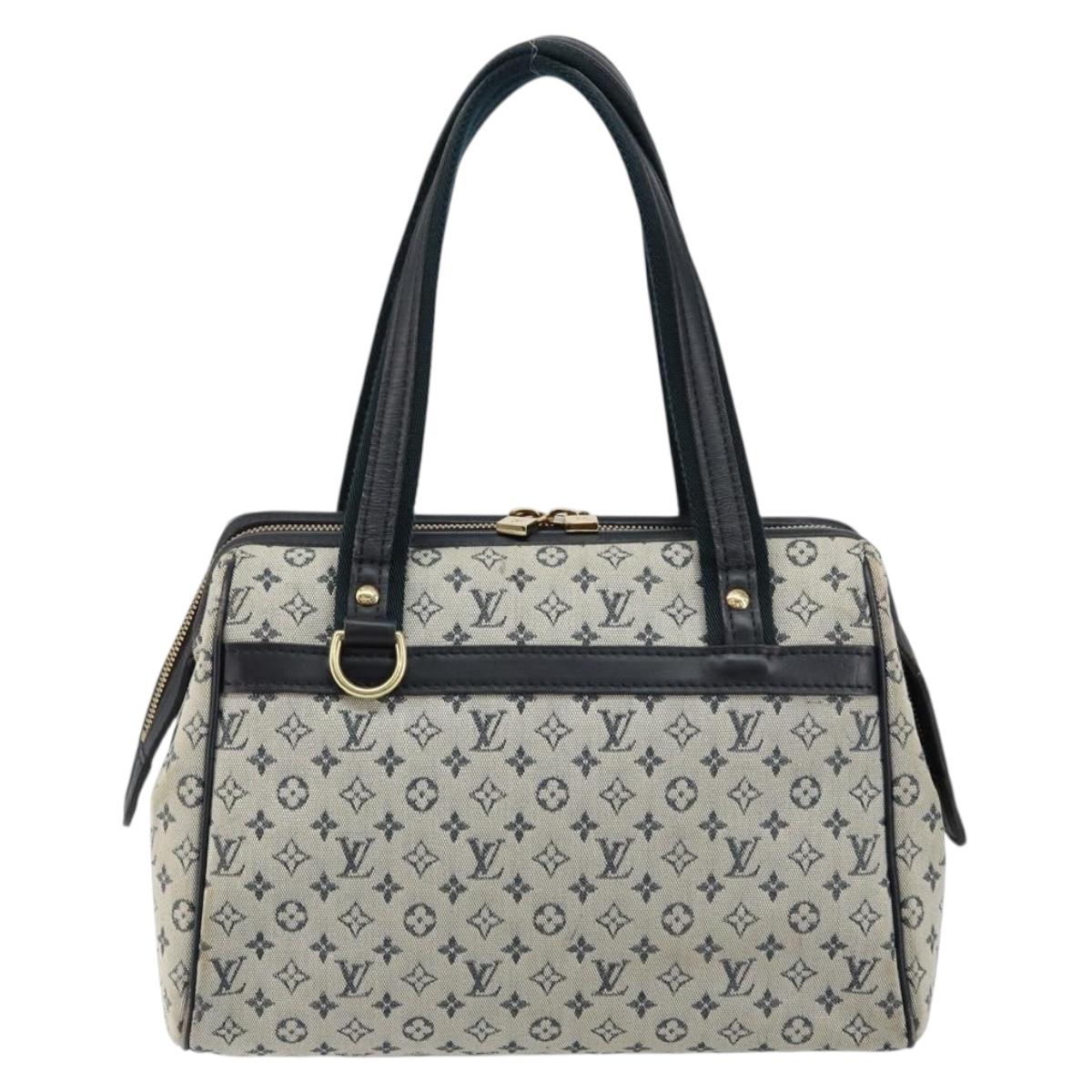 LOUIS VUITTON Monogram Mini Josephine PM Hand Bag Blue M92049 LV Auth ep10965