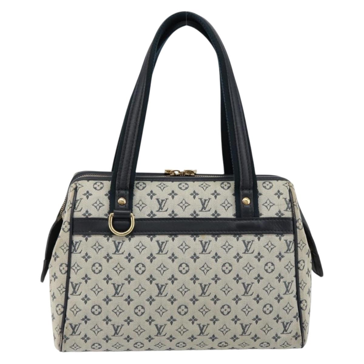 LOUIS VUITTON Monogram Mini Josephine PM Hand Bag Blue M92049 LV Auth ep10965