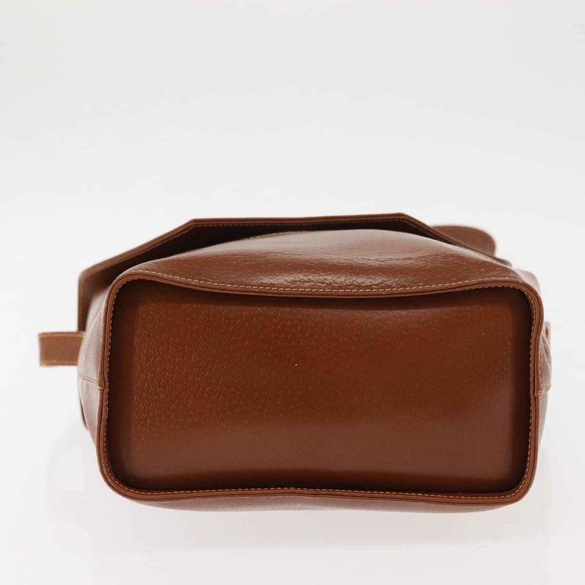 GUCCI Shoulder Bag Leather Brown Auth ep10968