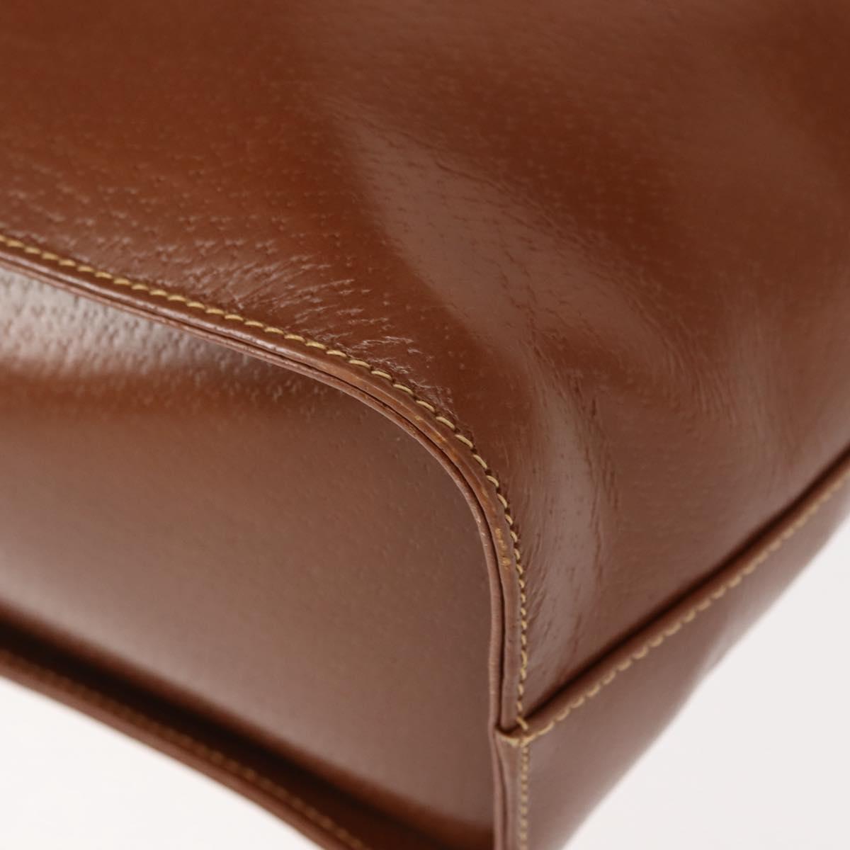 GUCCI Shoulder Bag Leather Brown Auth ep10968