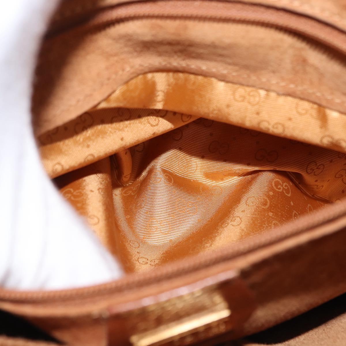 GUCCI Shoulder Bag Leather Brown Auth ep10968