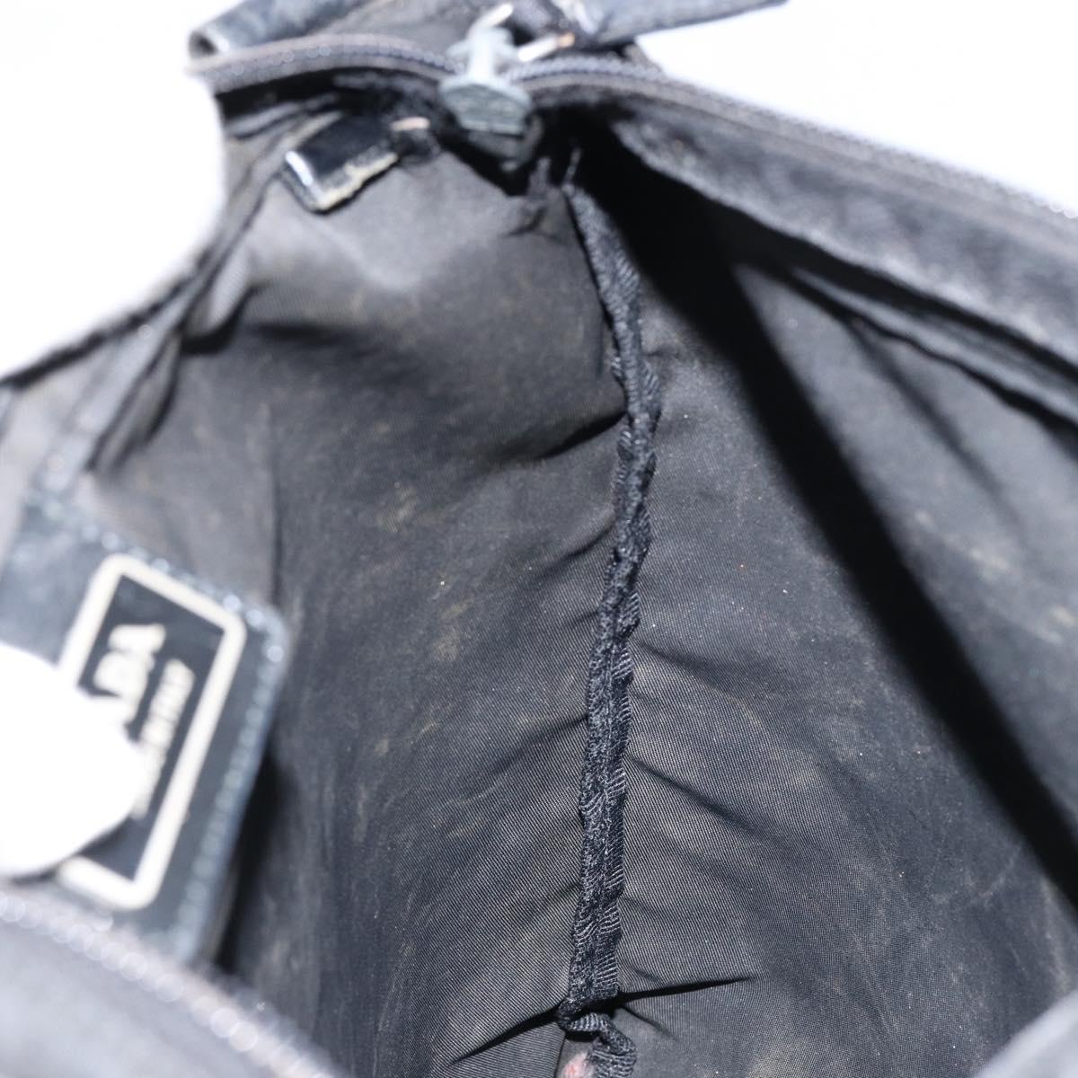 PRADA Shoulder Bag Nylon Black Silver Auth ep10975