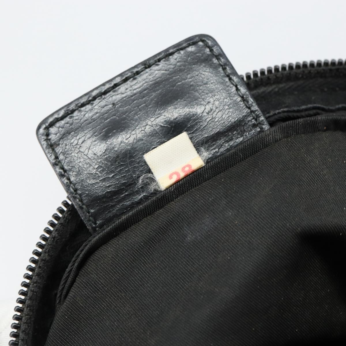 PRADA Shoulder Bag Nylon Black Silver Auth ep10975