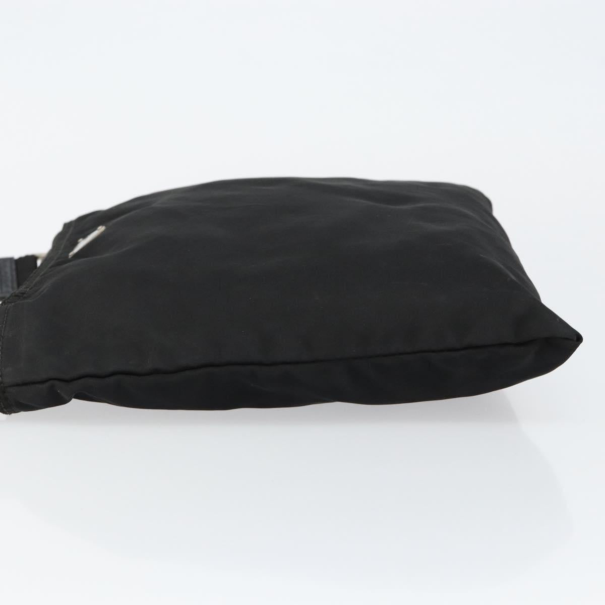 PRADA Shoulder Bag Nylon Black Silver Auth ep10975
