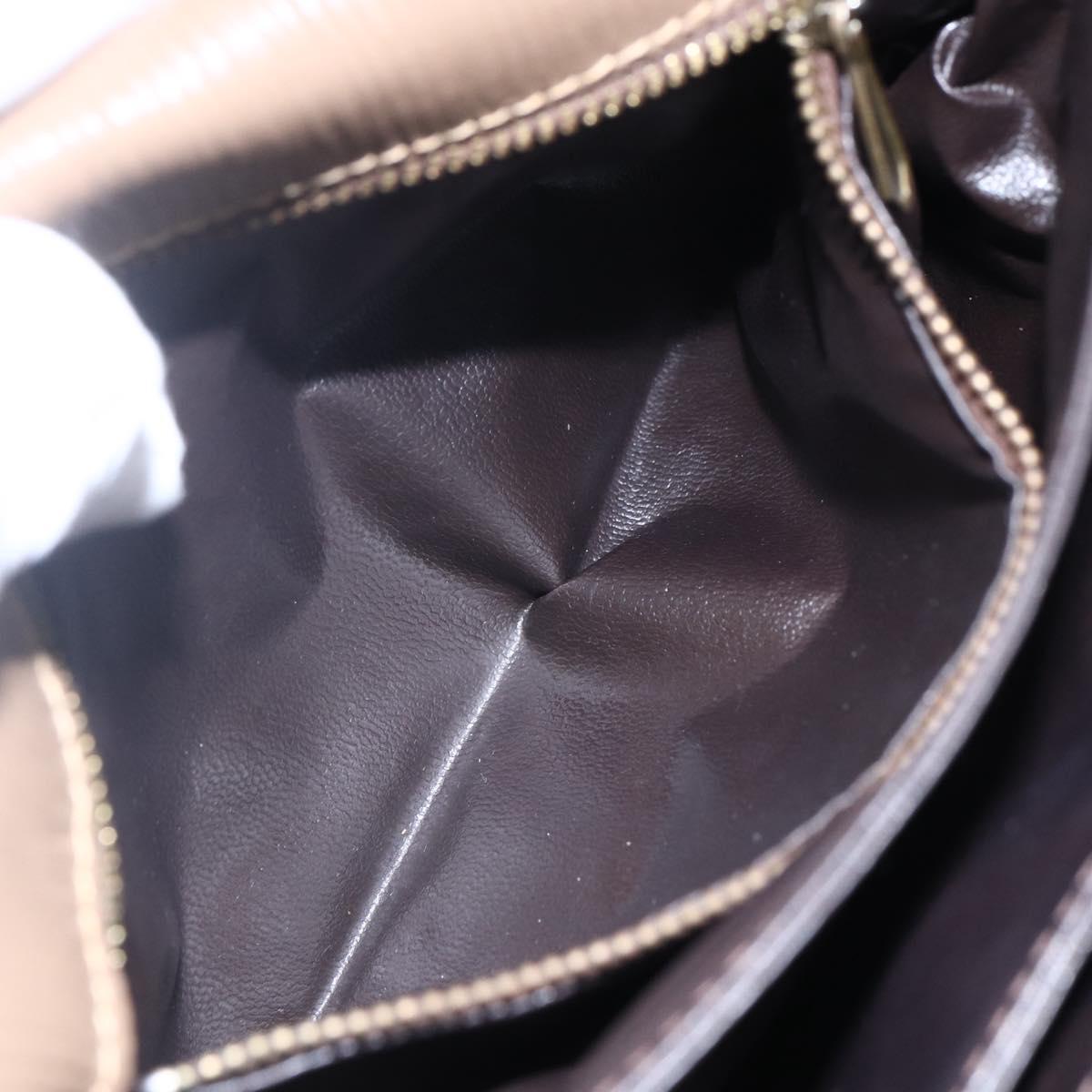 FENDI Zucchino Canvas Shoulder Bag Coated Canvas Beige Auth ep10976