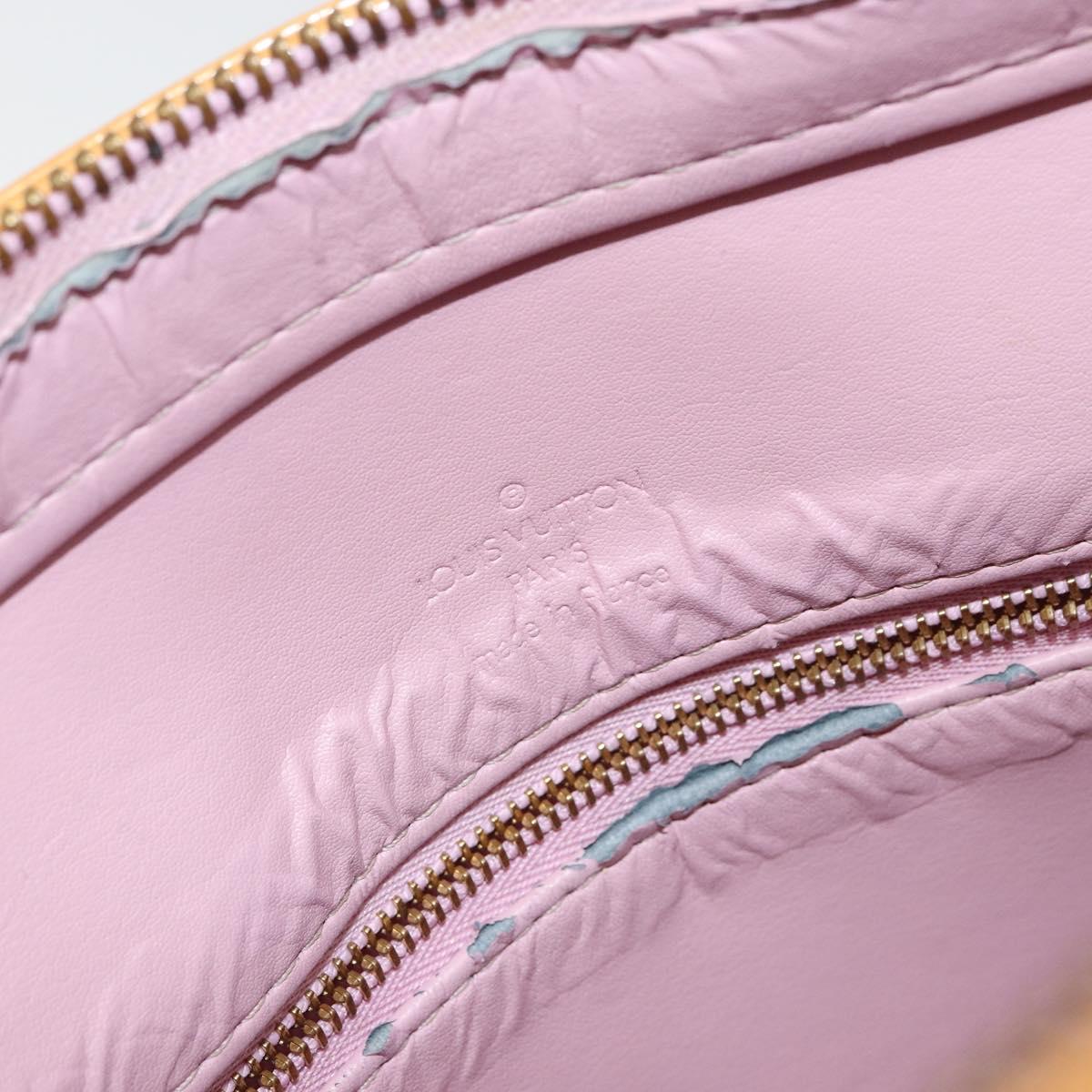 LOUIS VUITTON Monogram Vernis Houston Hand Bag Pink M91302 LV Auth ep10978