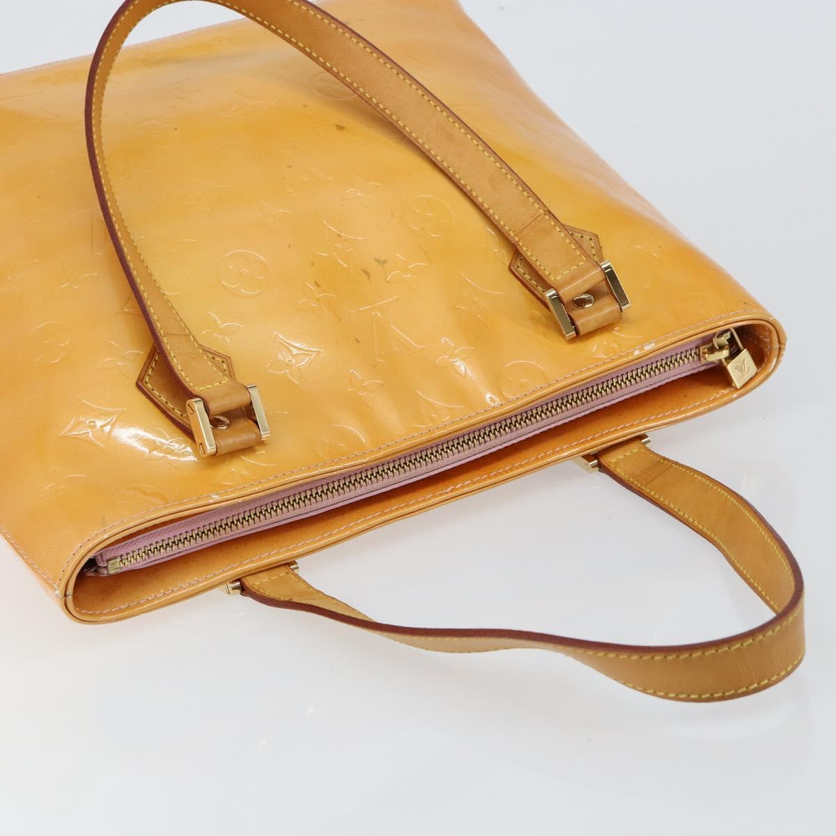 LOUIS VUITTON Monogram Vernis Houston Hand Bag Pink M91302 LV Auth ep10978