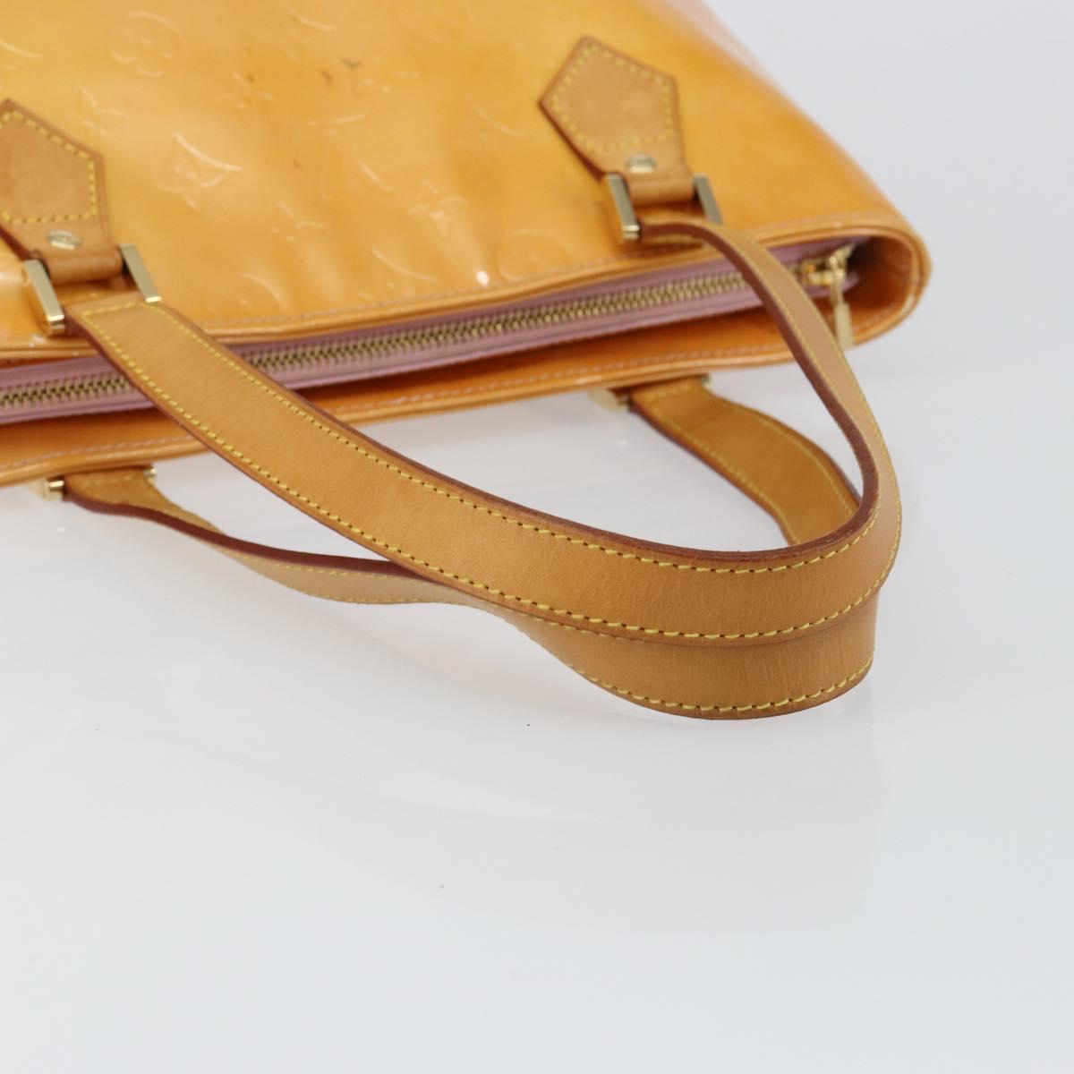 LOUIS VUITTON Monogram Vernis Houston Hand Bag Pink M91302 LV Auth ep10978