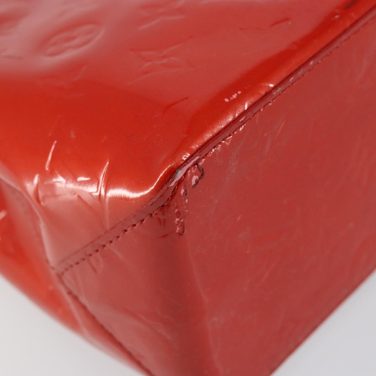 LOUIS VUITTON Monogram Vernis Reade PM Hand Bag Red Rouge M91088 LV Auth ep10979