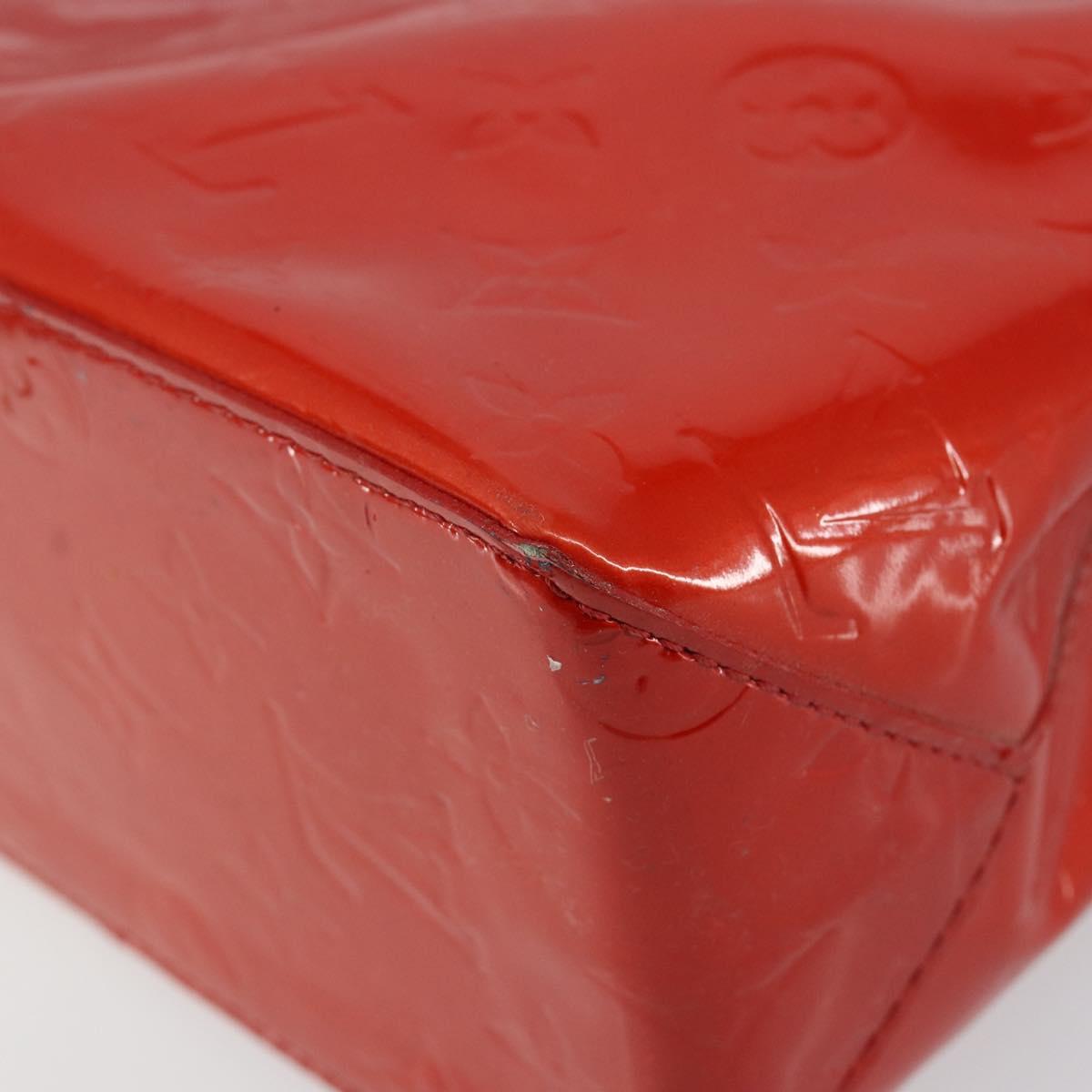 LOUIS VUITTON Monogram Vernis Reade PM Hand Bag Red Rouge M91088 LV Auth ep10979