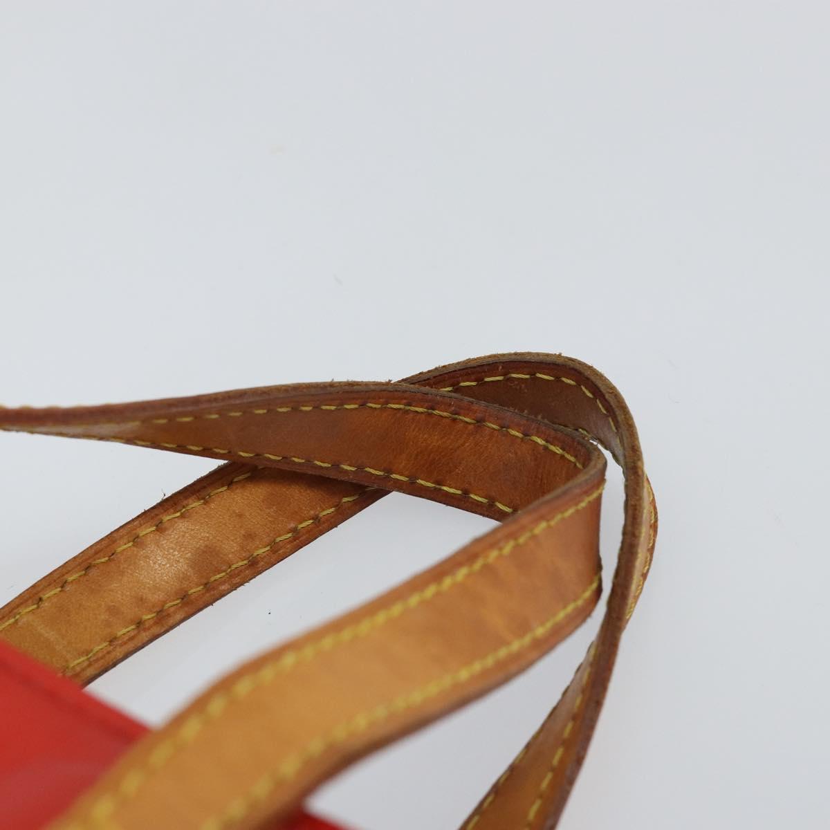 LOUIS VUITTON Monogram Vernis Reade PM Hand Bag Red Rouge M91088 LV Auth ep10979