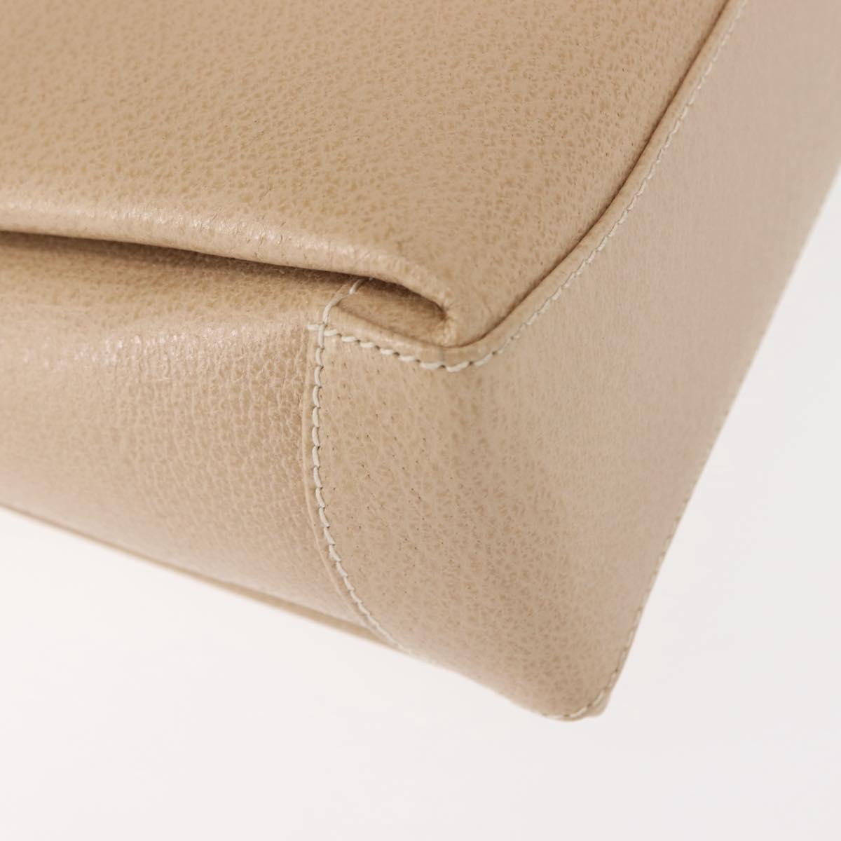 GUCCI Bamboo Hand Bag Leather 2way Beige Gold 000 781 0175 Auth ep10980