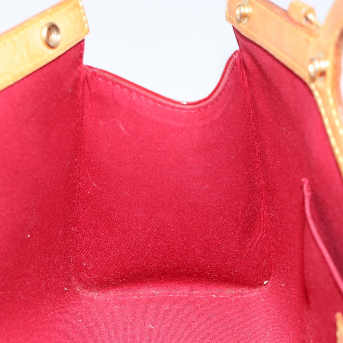 LOUIS VUITTON Monogram Vernis Roxbury Drive Bag 2way Red M91987 LV Auth ep10983