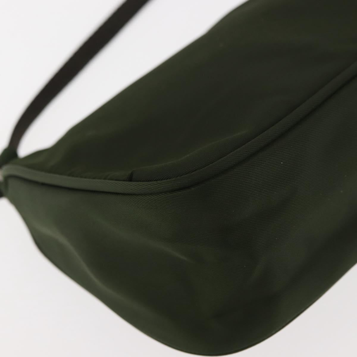 PRADA Accessory Pouch Nylon Khaki Auth ep10991