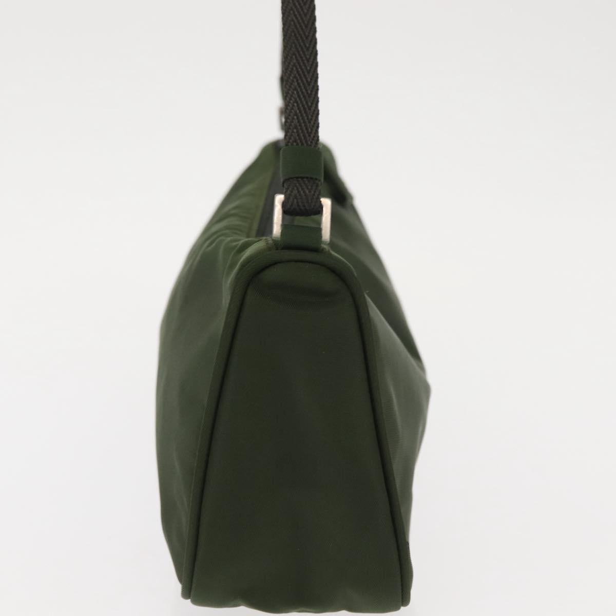 PRADA Accessory Pouch Nylon Khaki Auth ep10991