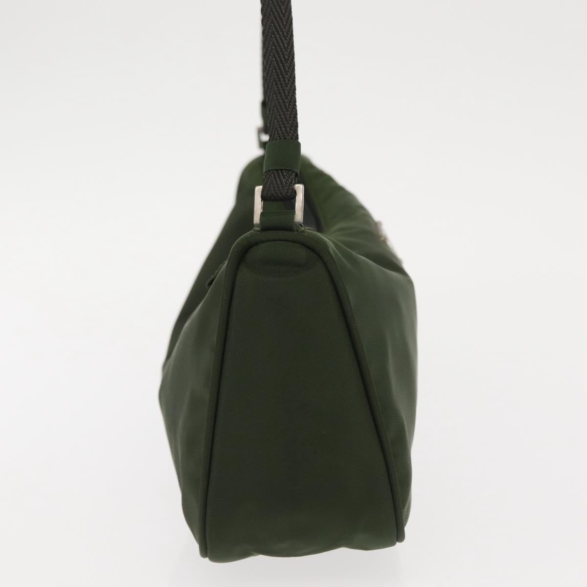 PRADA Accessory Pouch Nylon Khaki Auth ep10991