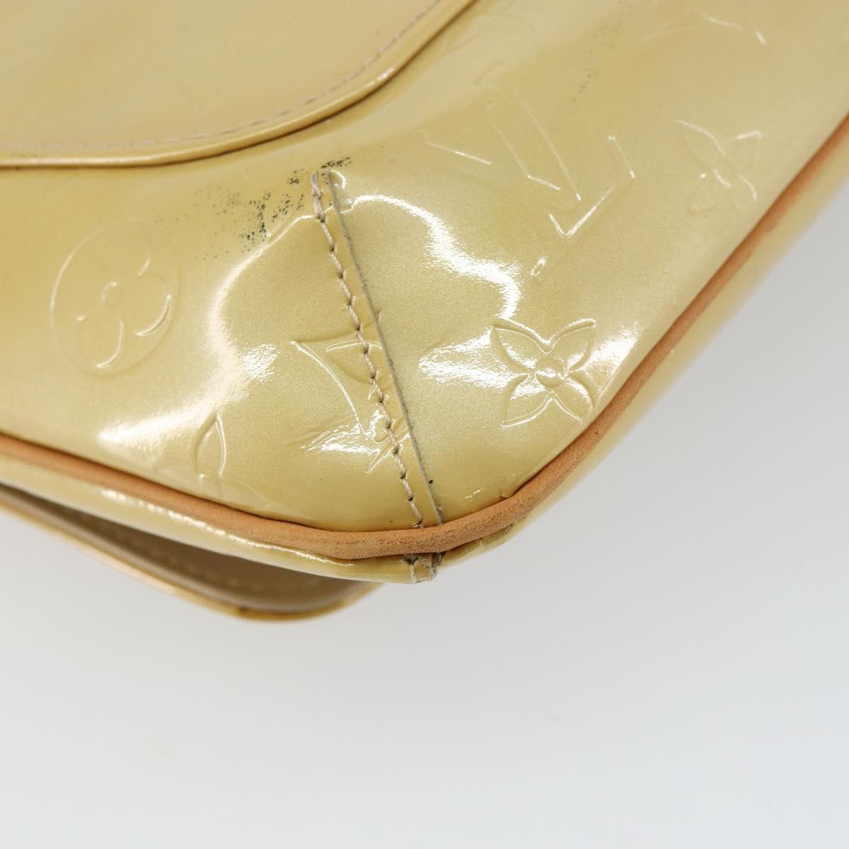 LOUIS VUITTON Monogram Vernis Thompson Street Bag Beige M91301 LV Auth ep10992