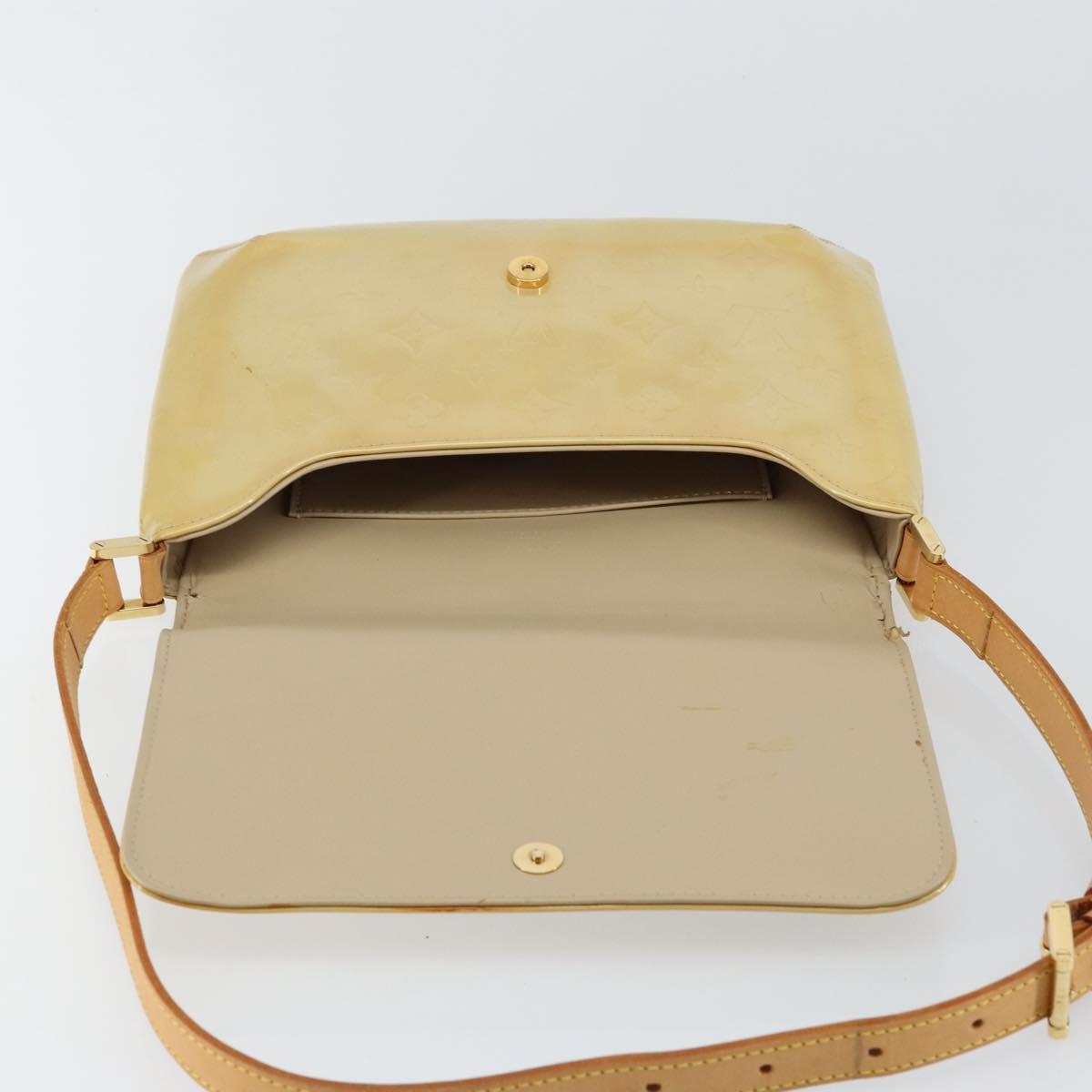 LOUIS VUITTON Monogram Vernis Thompson Street Bag Beige M91301 LV Auth ep10992