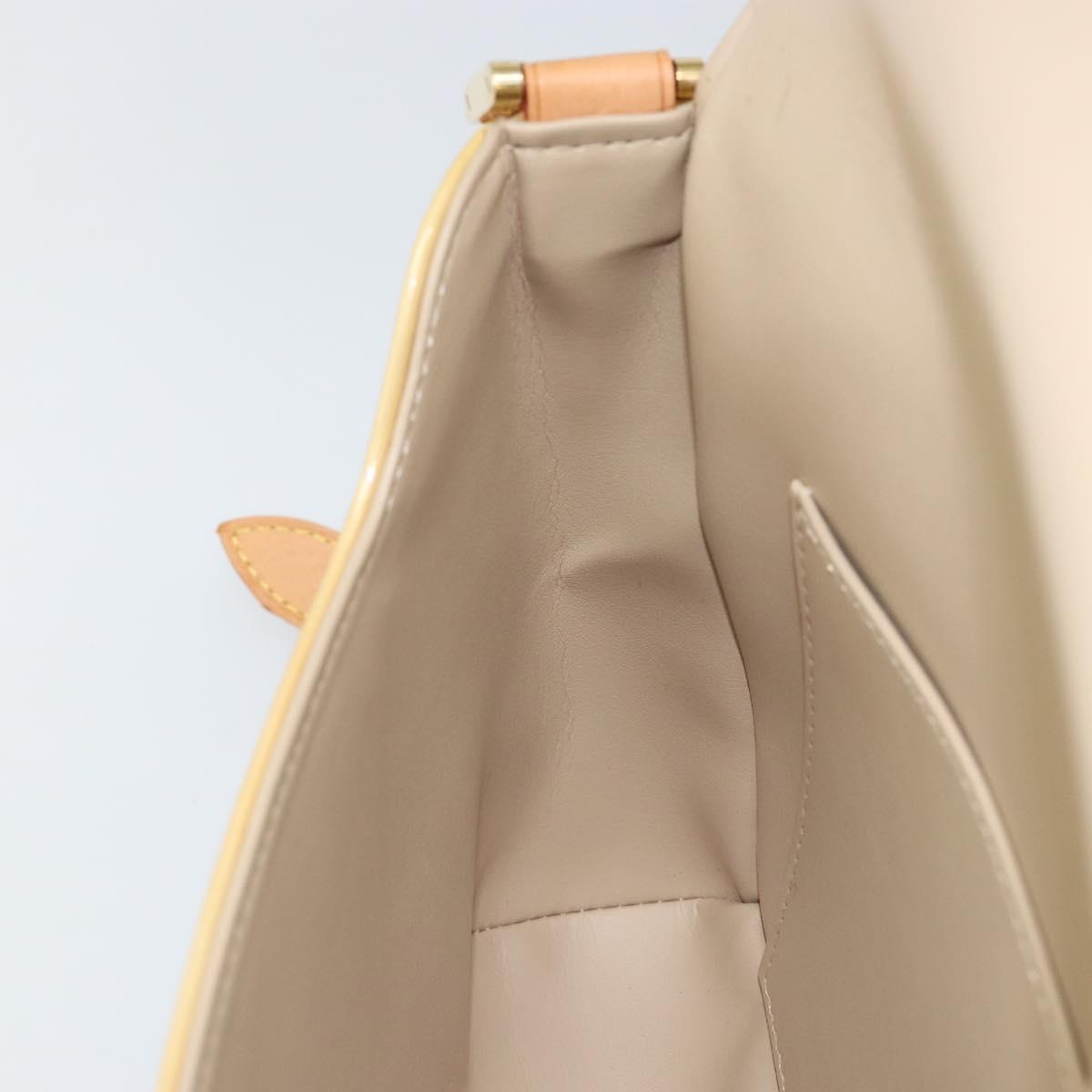 LOUIS VUITTON Monogram Vernis Thompson Street Bag Beige M91301 LV Auth ep10992