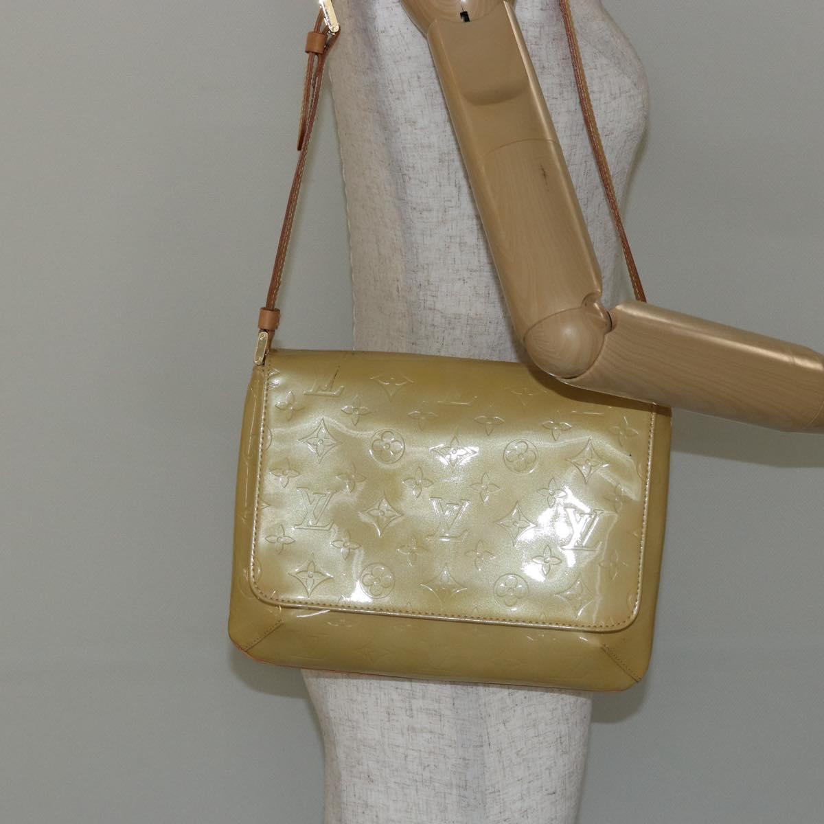 LOUIS VUITTON Monogram Vernis Thompson Street Bag Beige M91301 LV Auth ep10992