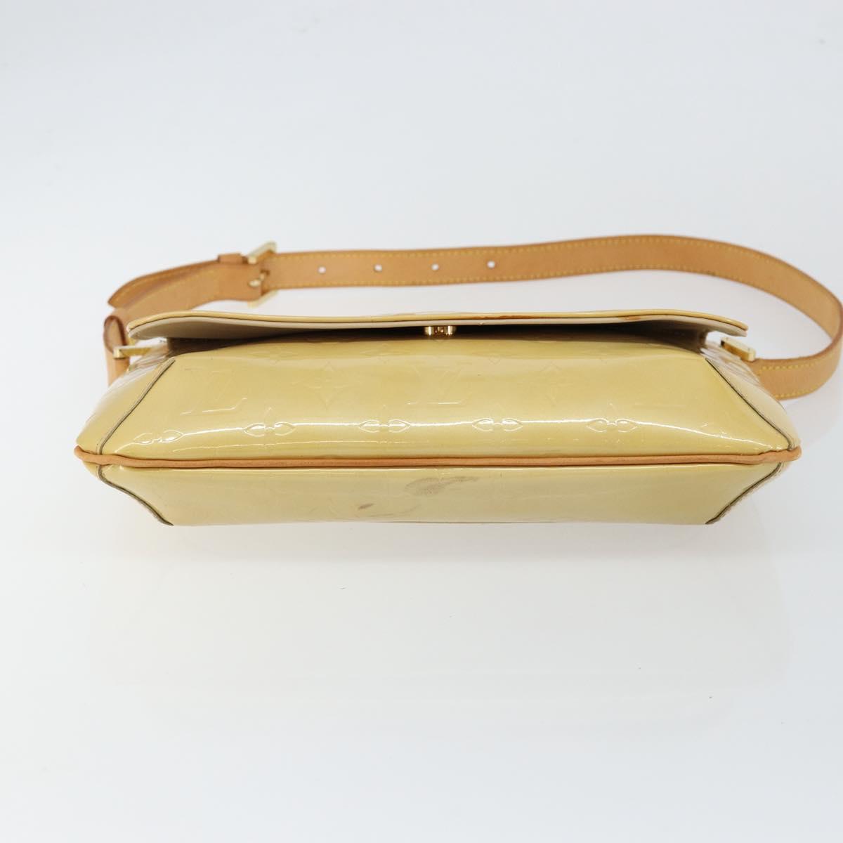 LOUIS VUITTON Monogram Vernis Thompson Street Bag Beige M91301 LV Auth ep10992