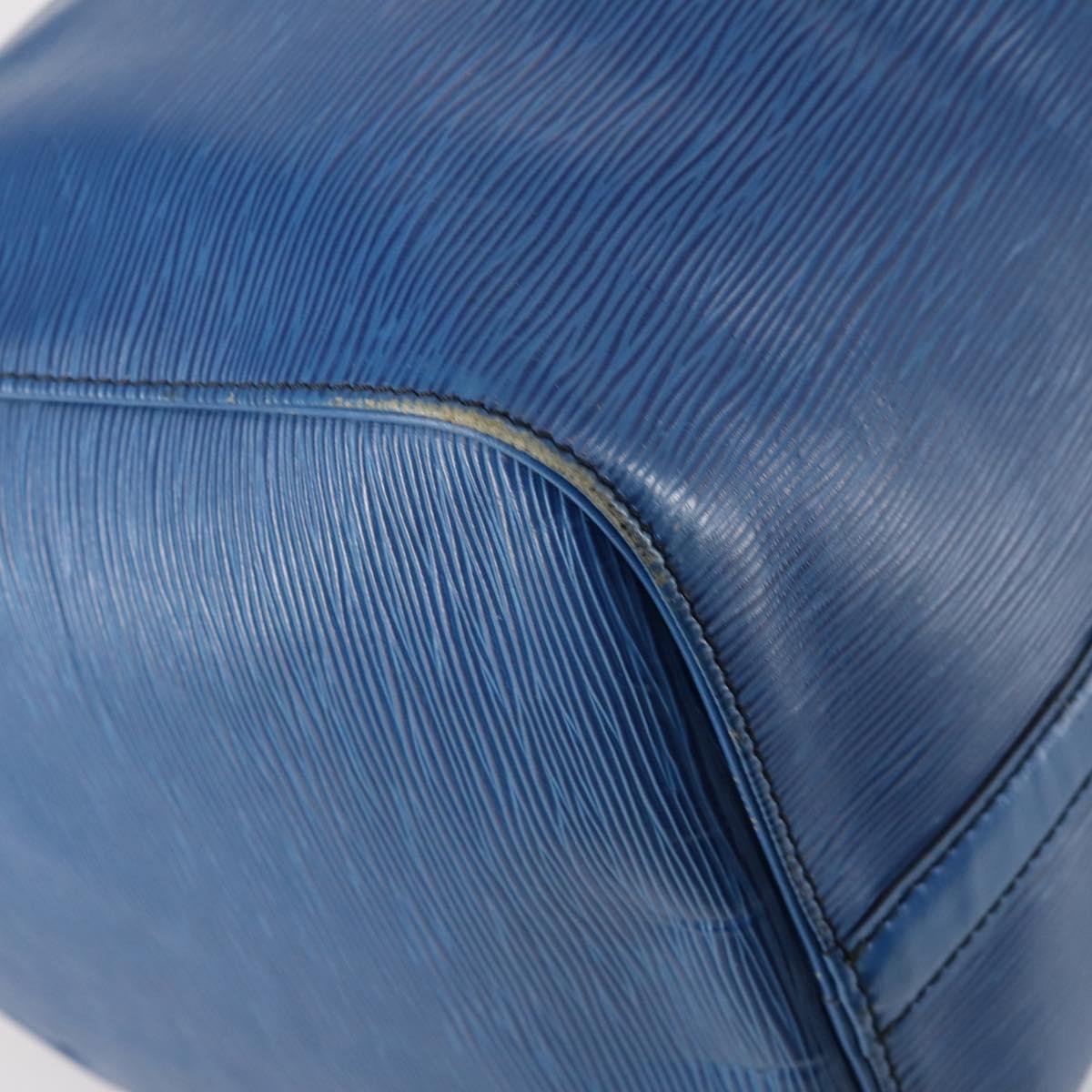 LOUIS VUITTON Epi Keepall 50 Boston Bag Blue M42965 LV Auth ep10993