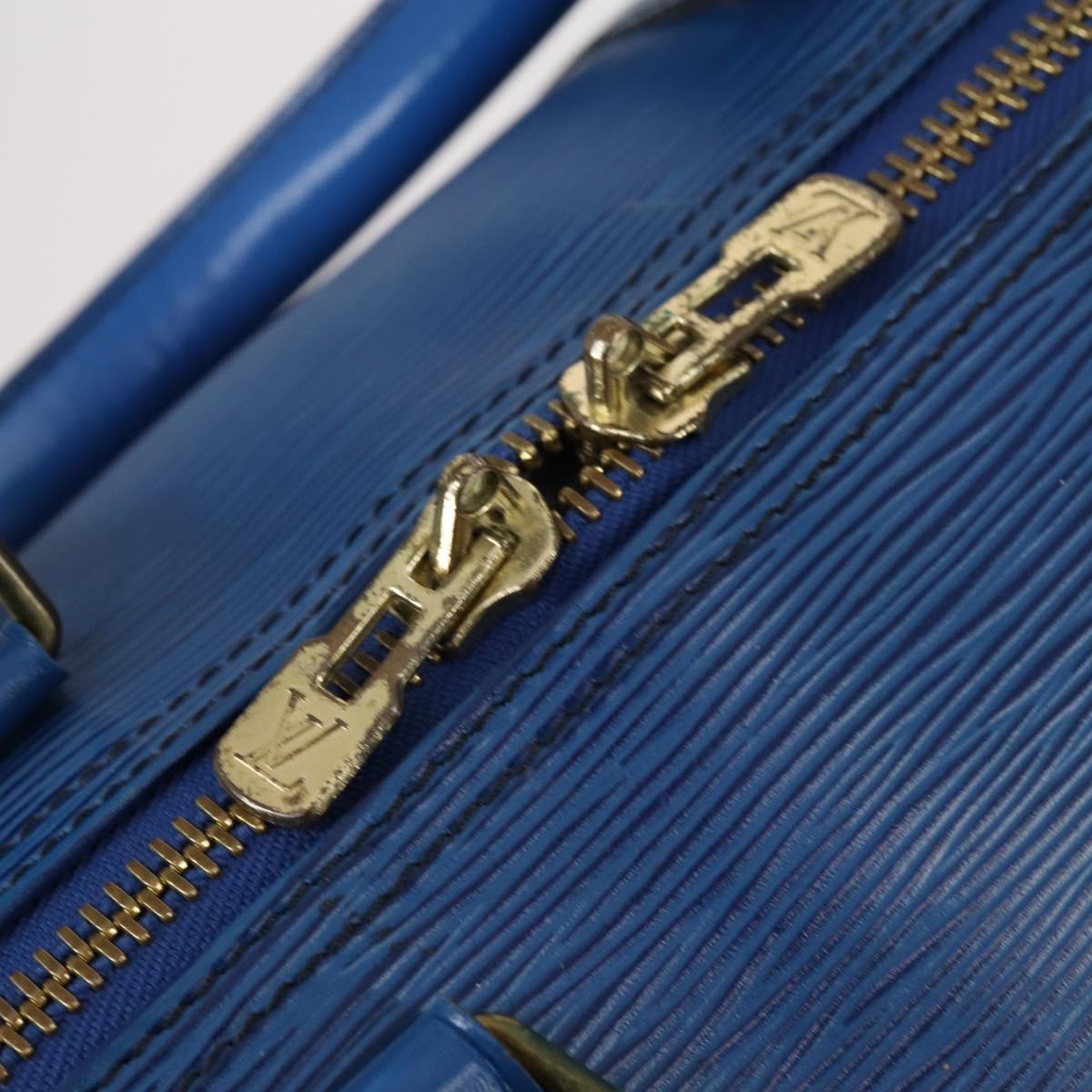 LOUIS VUITTON Epi Keepall 50 Boston Bag Blue M42965 LV Auth ep10993