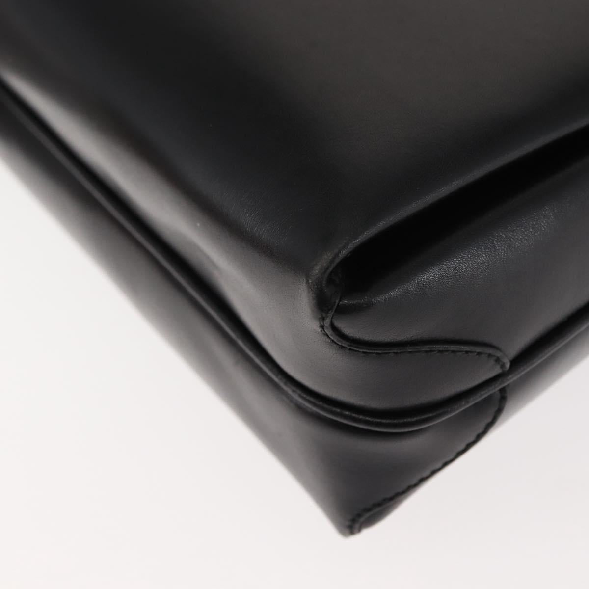 GUCCI Shoulder Bag Leather Black Auth ep10994