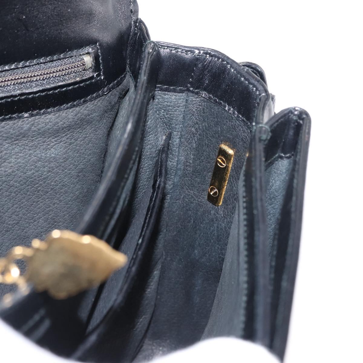 GUCCI Shoulder Bag Leather Black Auth ep10994