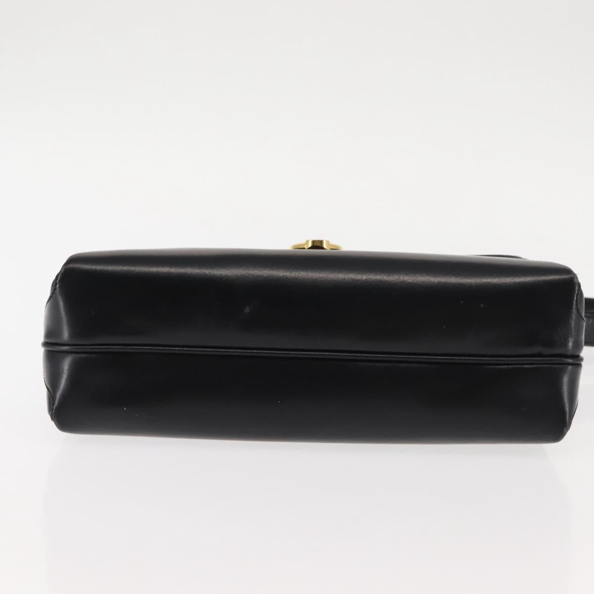 GUCCI Shoulder Bag Leather Black Auth ep10994