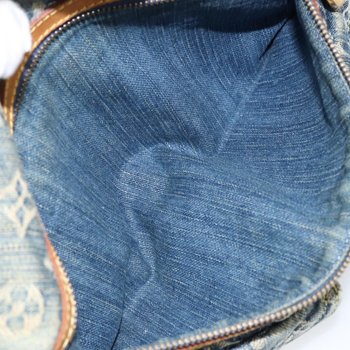 LOUIS VUITTON Monogram Denim Buggy PM Shoulder Bag Blue M95049 LV Auth ep10995