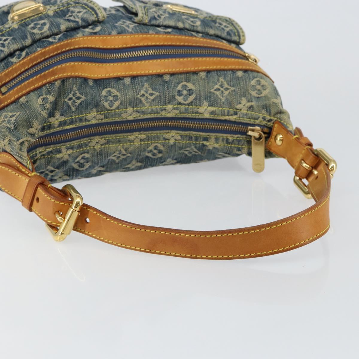 LOUIS VUITTON Monogram Denim Buggy PM Shoulder Bag Blue M95049 LV Auth ep10995